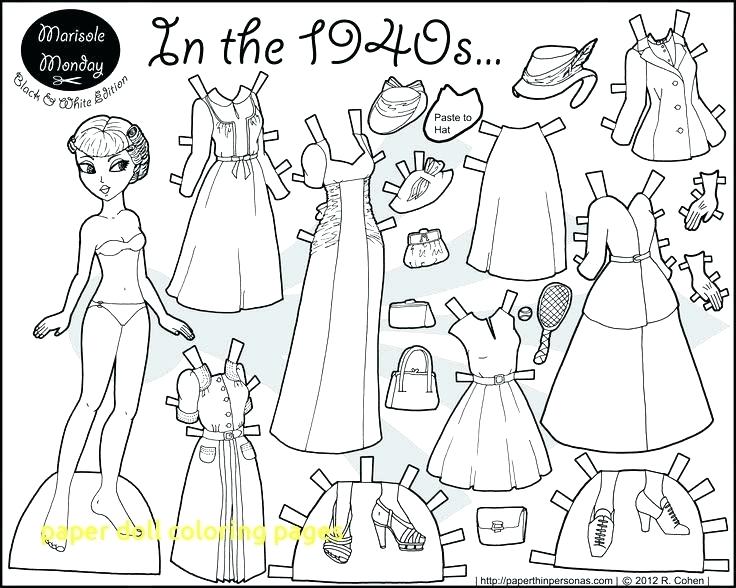 736x588 Princess Paper Dolls Coloring Pages Doll With To Print