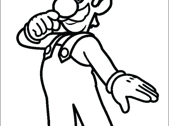 567x425 Super Paper Mario Luigi Coloring Pages And High Five In Brothers