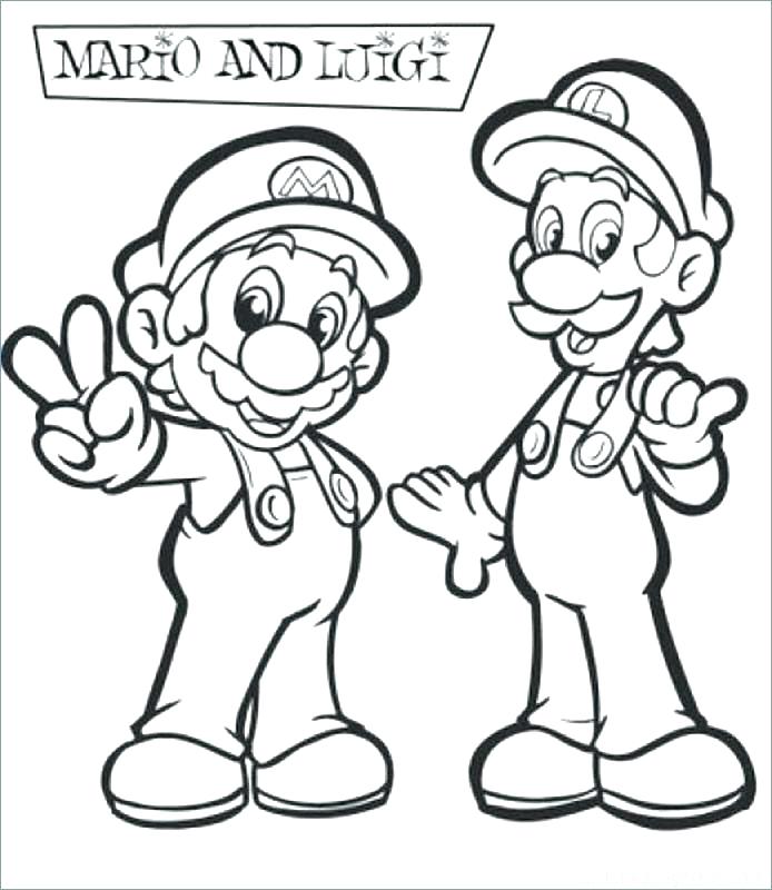 694x800 Paper Mario Coloring Pages