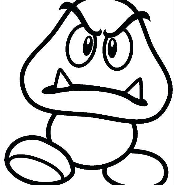 567x600 Paper Mario Coloring Pages