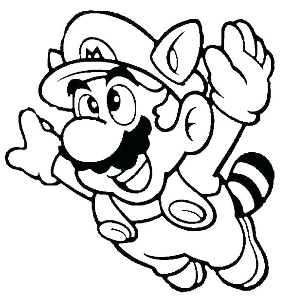 600x610 Paper Mario Coloring Pages
