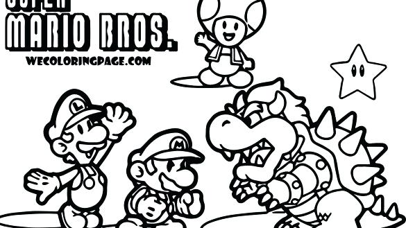 585x329 Mario Coloring Pictures Coloring Book Super Pack Scene Page Pages