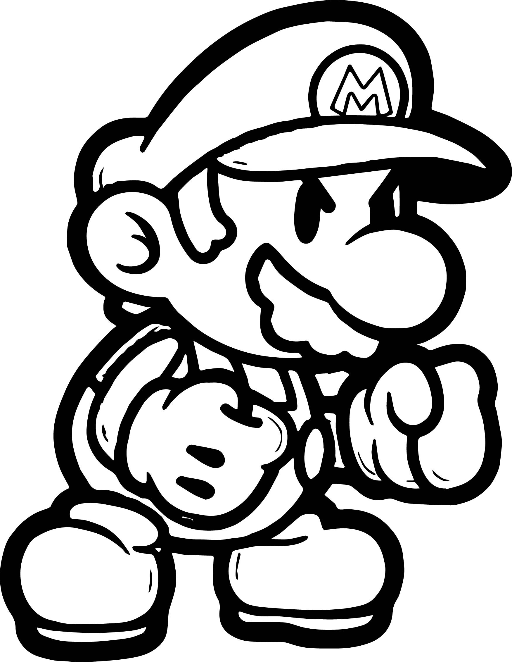 1752x2264 Super Mario Boxing Coloring Page In Paper Pages Stunning