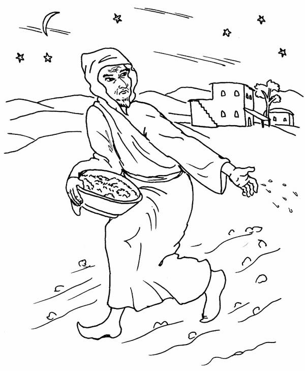 600x729 How To Draw Parable Of The Sower Coloring Page Color Luna
