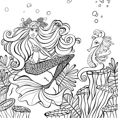 400x400 Best Mermaid Coloring Pages Coloring Books