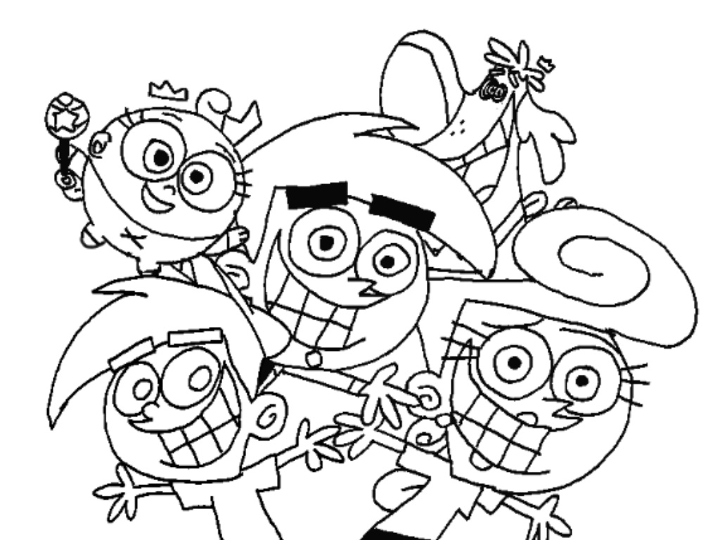 1024x768 Fairly Odd Parents Coloring Pages Newyork
