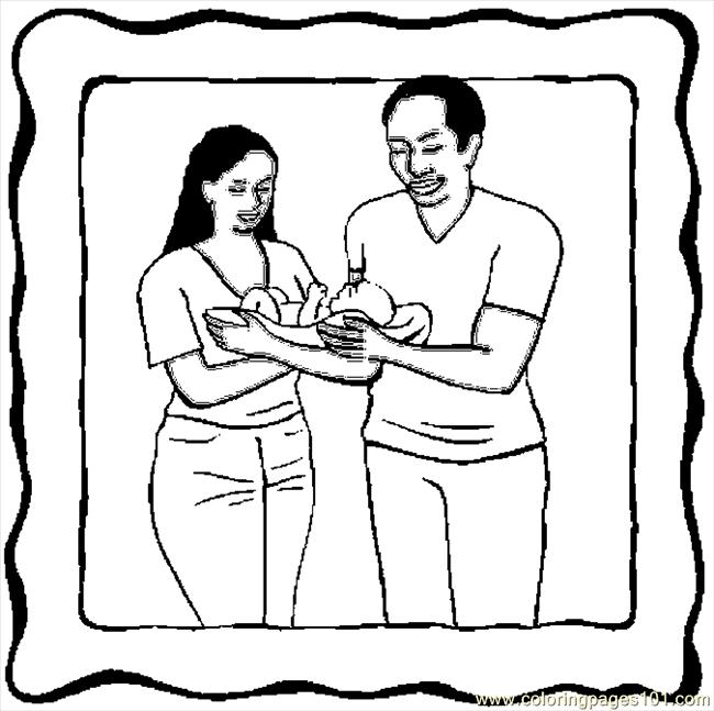 650x647 Parents Infant Coloring Page