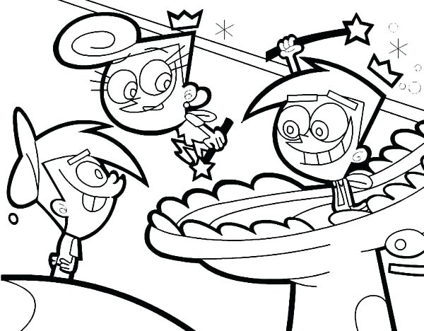 600x468 Enchanting Fairly Odd Parents Coloring Pages