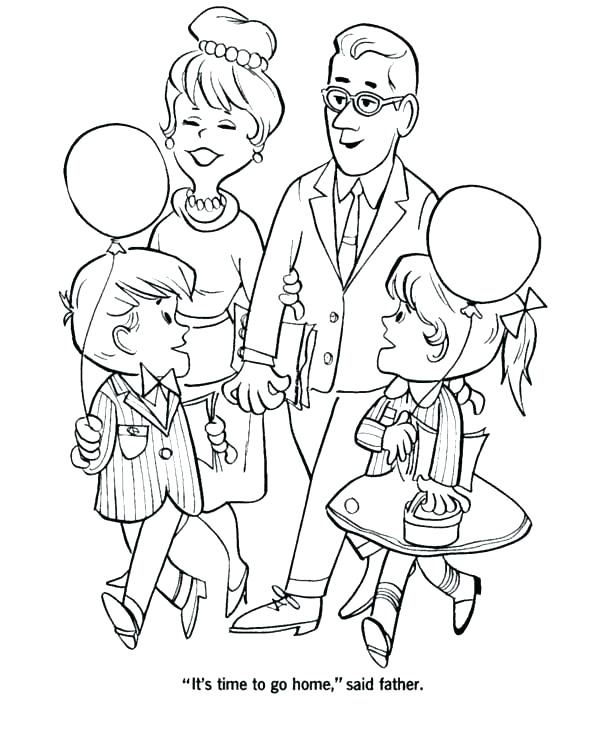 600x734 Coloring Pages Honor Your Parents Coloring Page Faith In Home