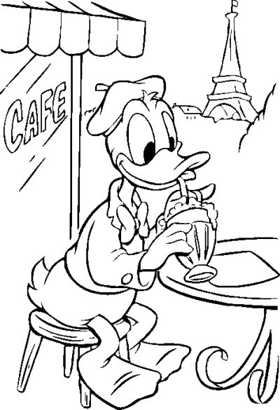 400x585 Donald In Paris Coloring Page Boys Pages