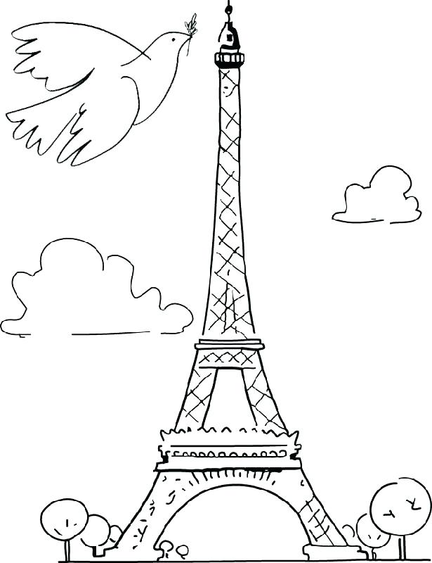 615x800 Paris Monuments Coloring Pages Kids Coloring Images About Adult