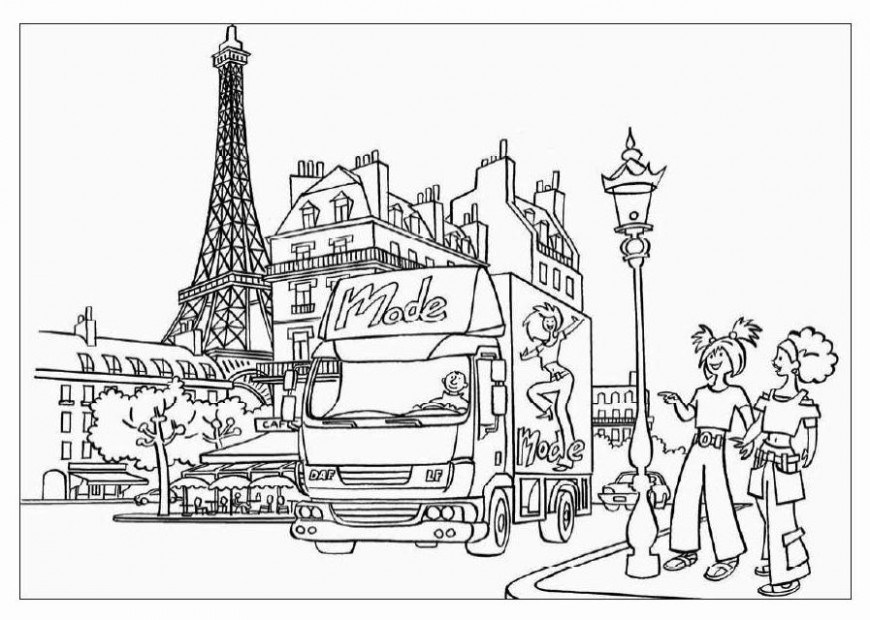870x620 Paris Coloring Pages Paris Coloring Pages Hellokids Download