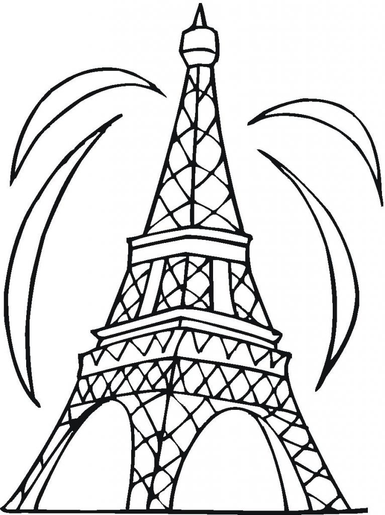 766x1024 Coloring Page Eiffel Tower Color Online Coloringcrew Pages General