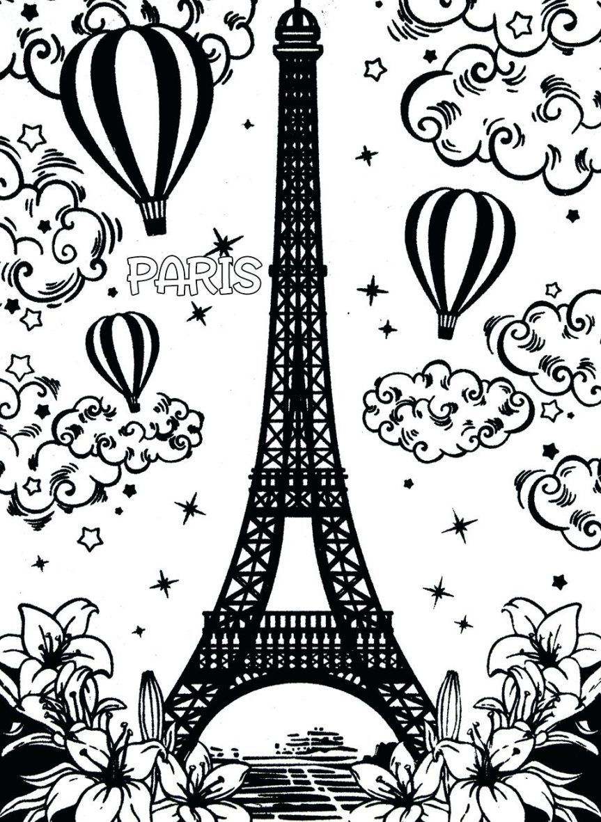 863x1181 Incredible Eiffel Tower Coloring Pages Terrific Secret Paris Color