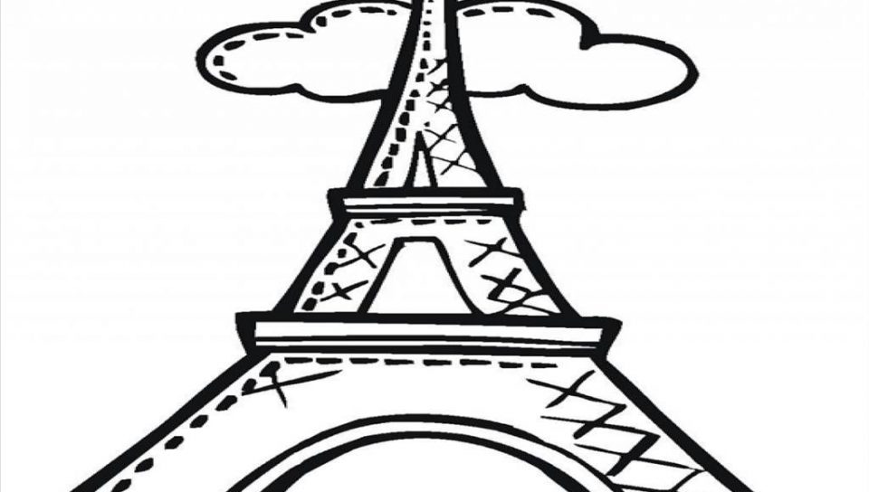 960x544 Kids Eiffel Tower Coloring Page Paris Printable Pages France