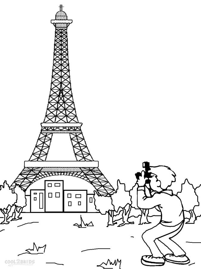 674x900 Printable Eiffel Tower Coloring Pages For Kids