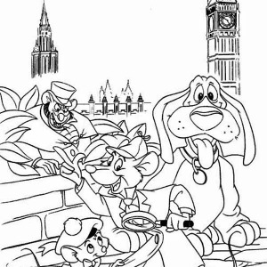 300x300 The Great Mouse Detective Character Coloring Page Coloring Sun