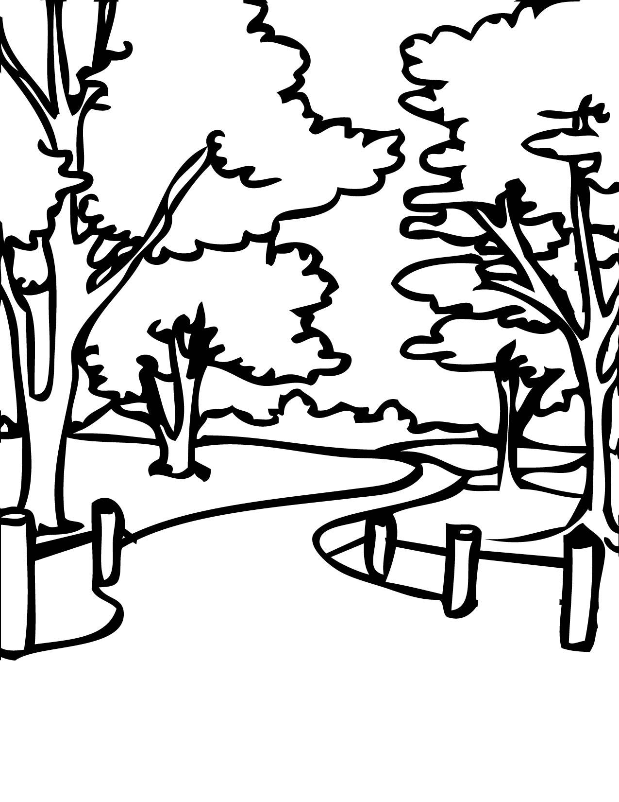 1275x1650 Park Coloring Page