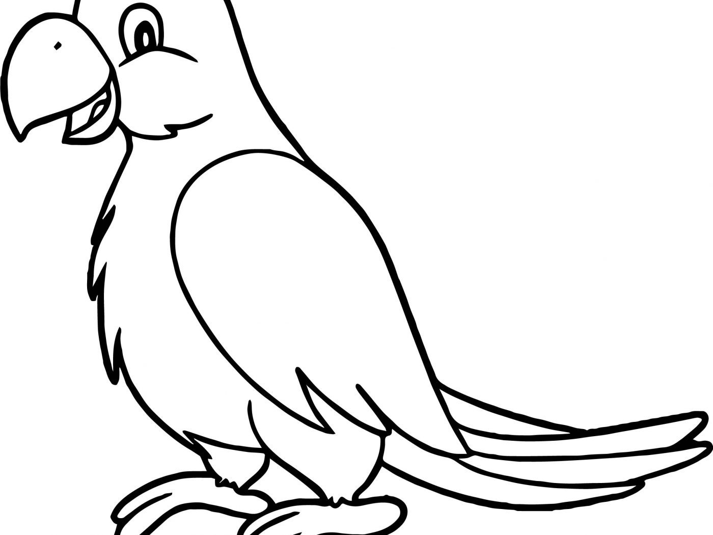 1400x1050 Bird Coloring Page Parrots Animal For Kids Free Printable Pages