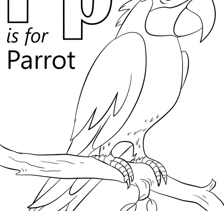 849x800 Letters P Coloring Pages Letter For Learning And Fun Kids