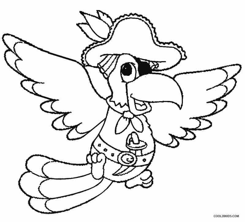 800x726 Printable Parrot Coloring Pages For Kids