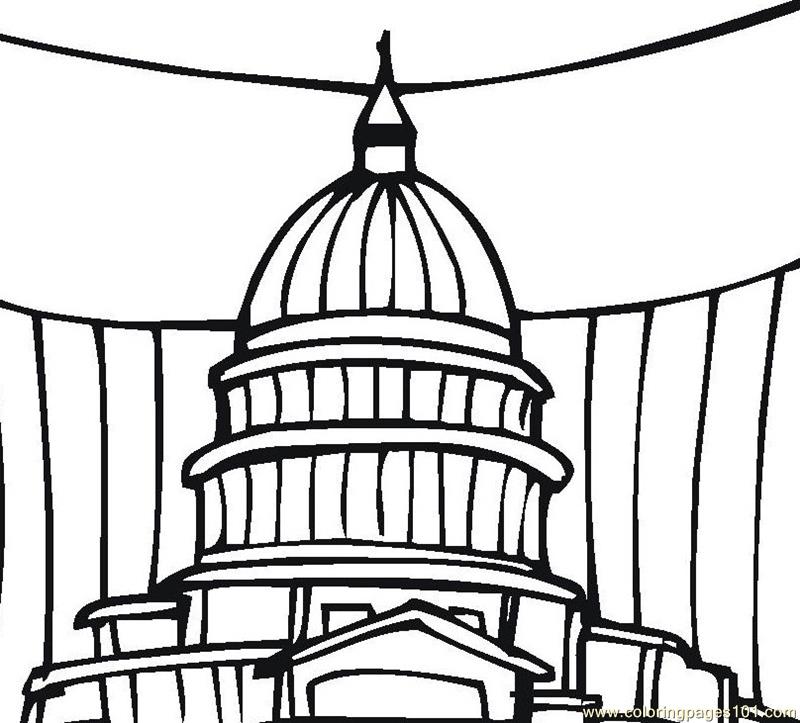 800x723 Government In Washington Coloring Page