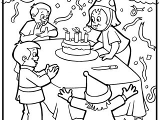 320x240 Birthday Party Colouring Pages Party Coloring Pages Birthday