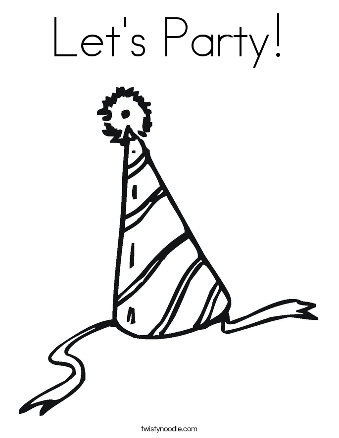 685x886 Let's Party Coloring Page
