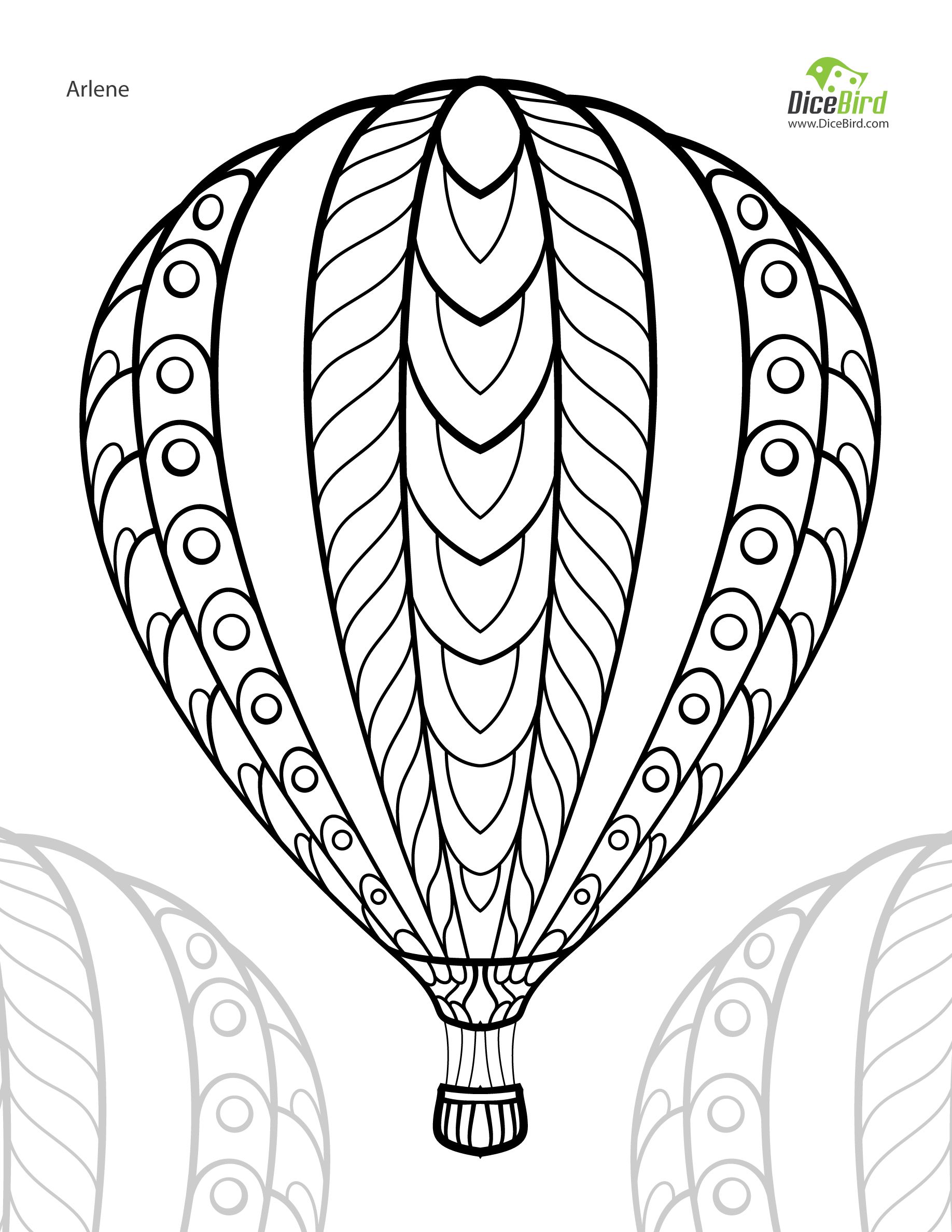 1836x2376 Party Balloons Stars Coloring Page Balloon Pages