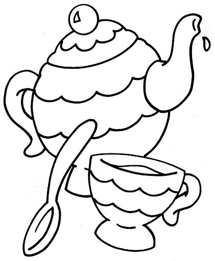 421x512 Tea Party Coloring Pages