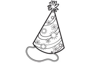308x206 Coloring Activity Pages Party Hat Coloring Page