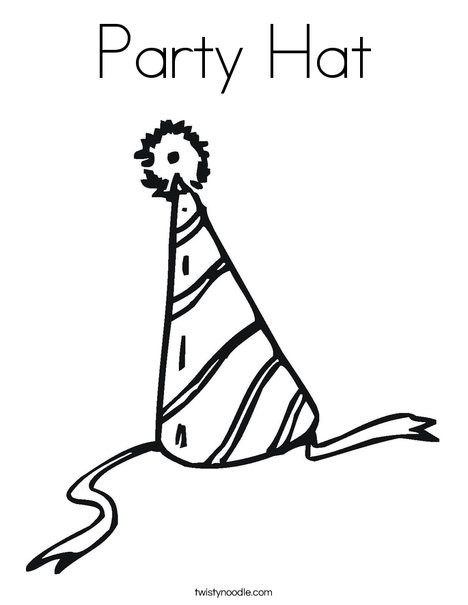 468x605 Party Hat Coloring Page
