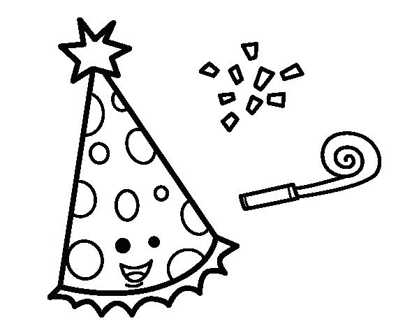 600x470 Party Hat Coloring Page Free Coloring Happy Birthday Hat Coloring