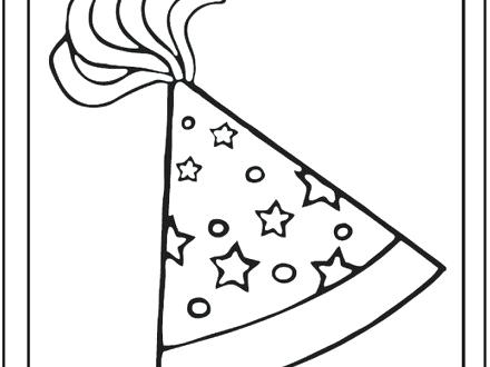 440x330 Party Hat Coloring Page