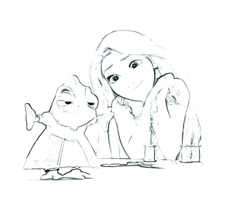 800x667 Printable Disney Coloring Pages Also Tangled Coloring Pages Pascal