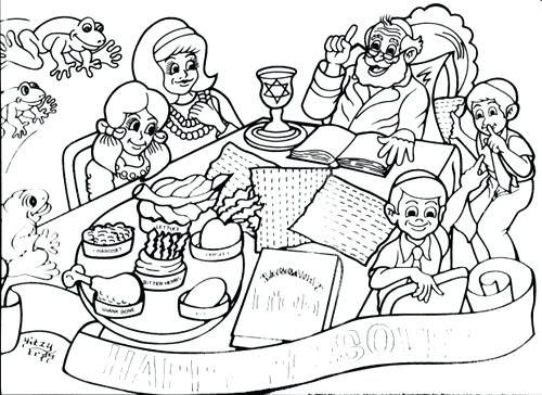 500x364 Passover Coloring Pages As Awesome Passover Feast Coloring Pages