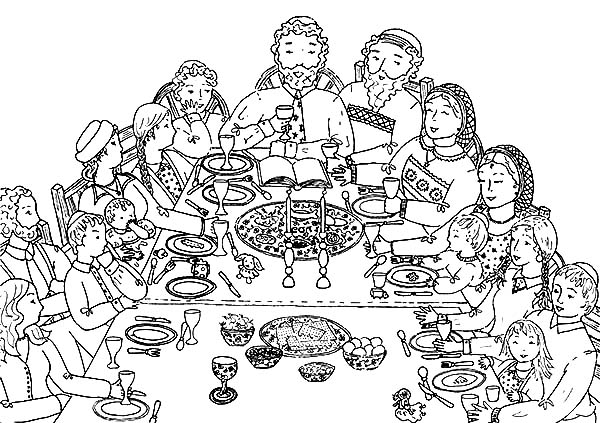 600x423 Passover Printable Coloring Pages