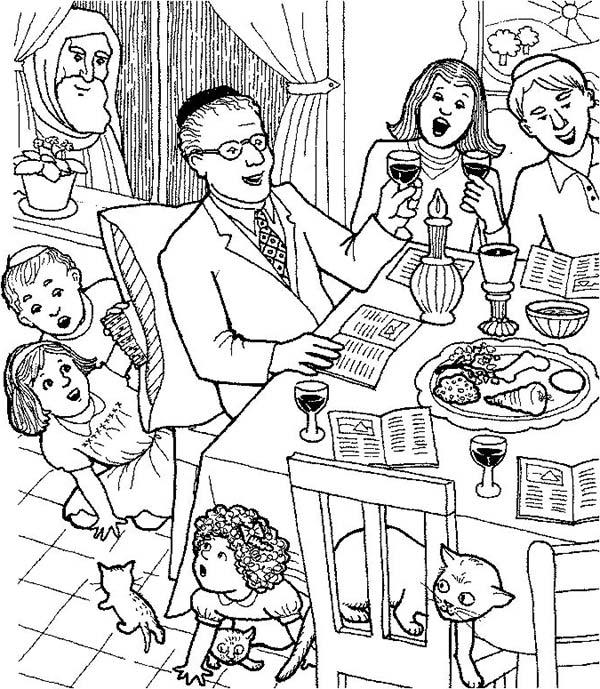600x689 Celebrating Passover With Whole Families Coloring Page