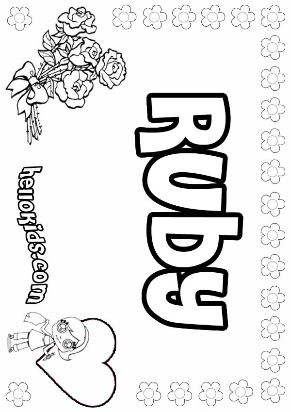 600x849 Ruby Coloring Pages