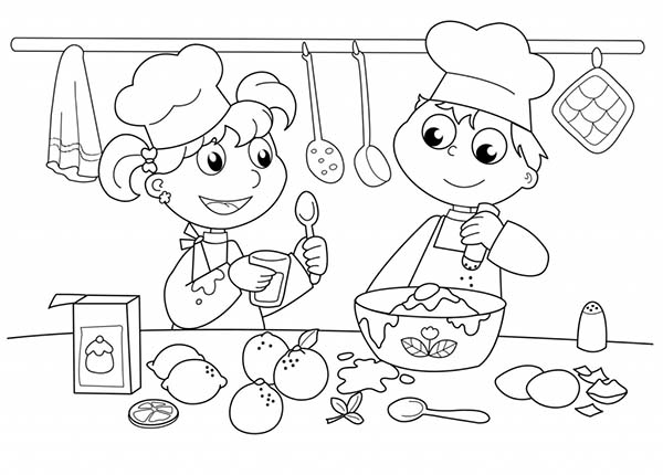 600x430 Cooking Coloring Pages
