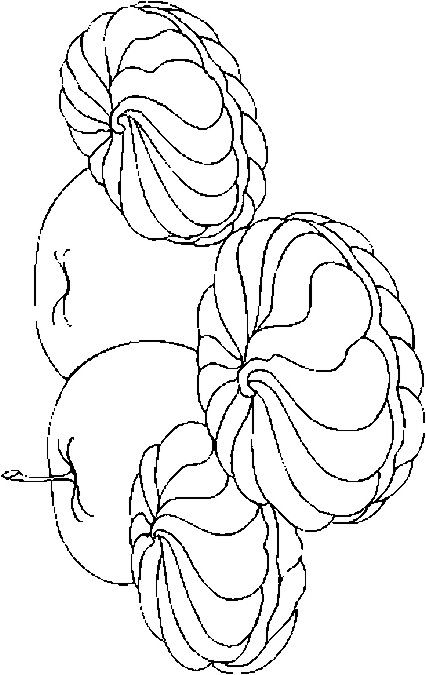 426x675 Apples Pastries Coloring Page