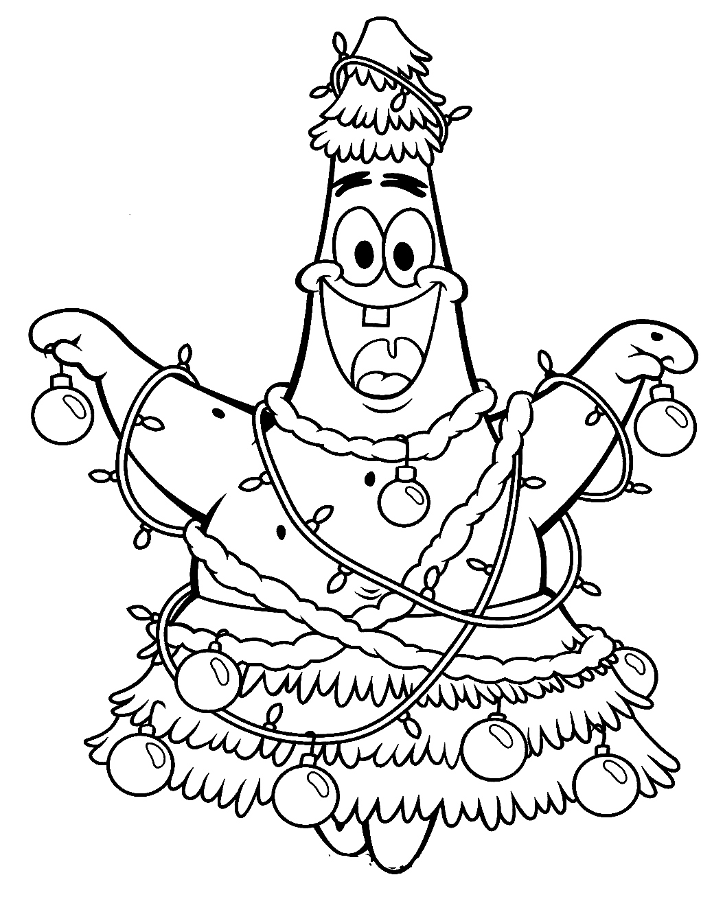 1021x1310 Patrick Star Coloring Pages For Christmas Fun For Christmas