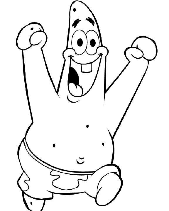 576x720 Patrick Star Coloring Pages