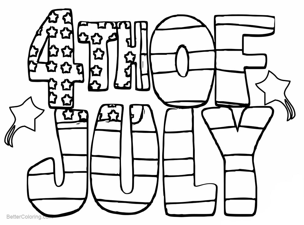 1000x740 Of July Patriotic Coloring Pages