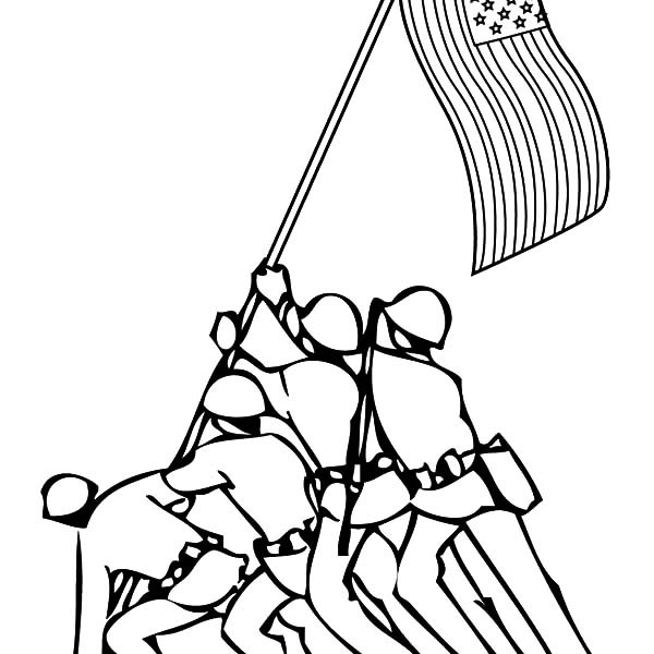 600x600 Soldier Keep Our Flag Stand Patriots Day Coloring Pages Best