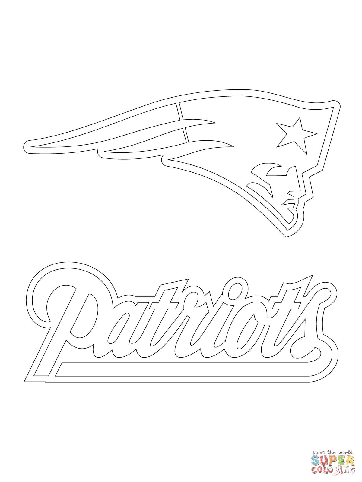 1200x1600 Patriots Logo Coloring Download