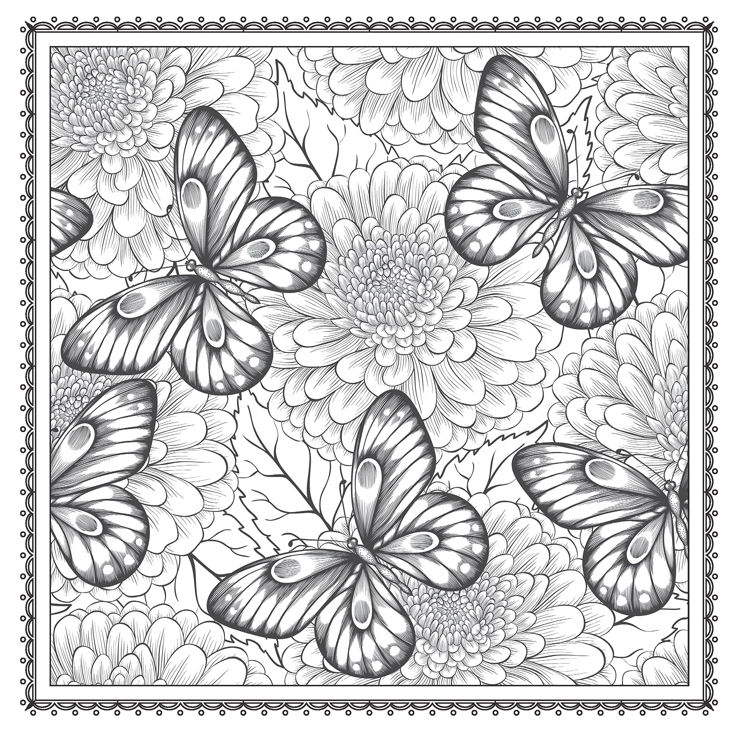 2551x2560 With Adult Coloring Pages Patterns Flowers