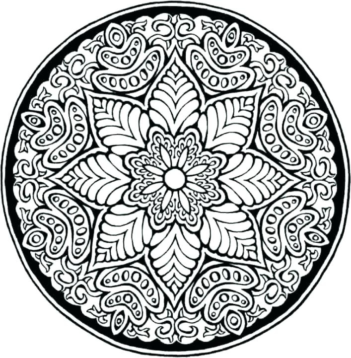 707x721 Hard Design Coloring Pages Colouring Pages Hard Patterns Mandala