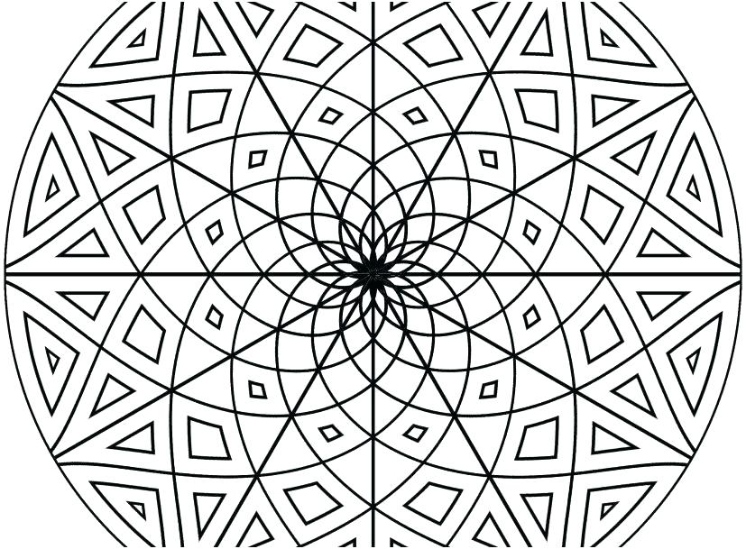 827x609 Geometric Patterns Coloring Pages