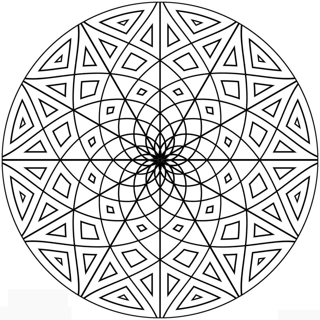 1024x1024 Circle Pattern Coloring Pages
